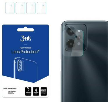 Szkło hybrydowe 3MK Lens Protection do obiektywu aparatu Realme C31 4 szt (5903108497107)