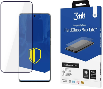 Szkło hartowane 3MK HardGlass Max Lite dla Xiaomi Redmi 13 czarne (5903108497435)