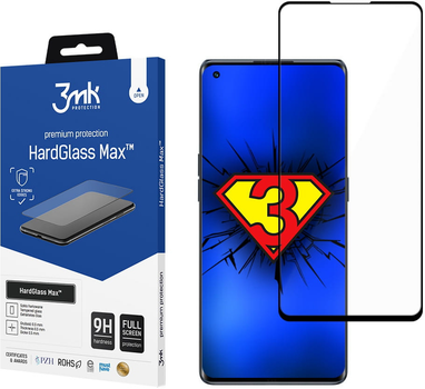 Szkło hartowane 3MK HardGlass Max dla Oppo Reno6 Pro 5G czarne (5903108407946)