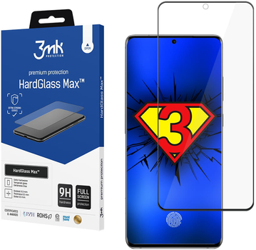 Захисне скло 3MK HardGlass Max для Samsung Galaxy S20 Plus (SM-G985) Black (5903108226776)