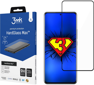 Szkło hartowane 3MK HardGlass Max dla Xiaomi 12 Pro czarne (5903108455879)
