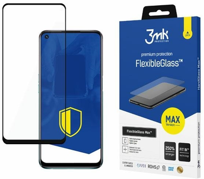 Szkło hartowane 3MK FlexibleGlass Max do Oppo A54 5G/A74 5G czarne (5903108402637)