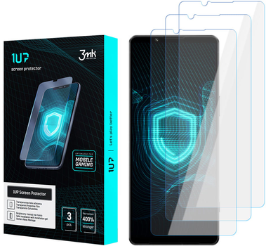 Комплект захисних плівок 3MK 1UP screen protector для Sony Xperia 1 IV 3 шт (5903108477093)