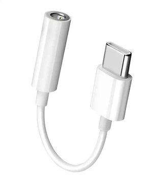 Кабель Aux Mini-Jack 3.5 mm to Type-C для пристроїв Xiaomi / Huawei перехідник адаптер на USB-C для навушників аукс 3.5 мм
