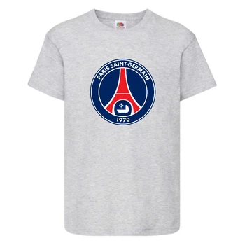 Футболка дитяча Футбольний клуб Париж Сен - Жермен (Paris Saint - Germain) сіра (FOOT gr 02) 128 см