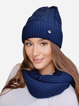Комплект (шапка + шарф) Kamea K.22.255.12 One Size Темно-синій (5903246761252)