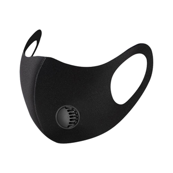 Маска Fashion Питта для защиты органов дыхания с клапаном 20 штук Черная (Pitta+20)