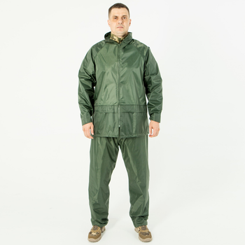 Костюм військовий дощовий, дощовик рибальський, куртка на блискавці з капюшоном, тканина нейлон, Польща, XL