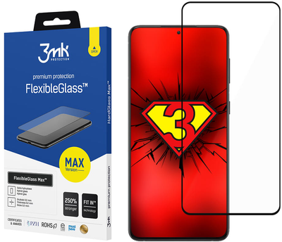 Захисне скло 3MK FlexibleGlass Max для Samsung Galaxy S21 Plus Black (5903108359245)