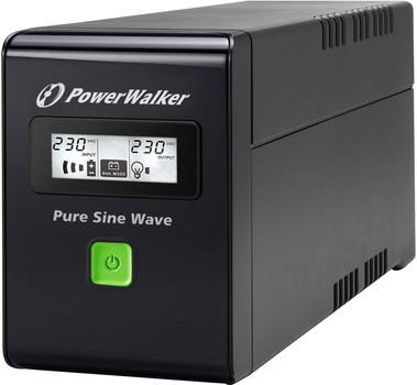Джерело безперебійного живлення PowerWalker VI SW 600VA (360W) Black (VI 600 SW FR)