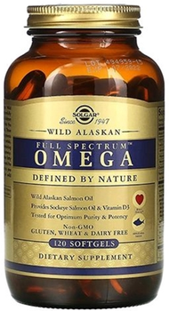 Kwasy tłuszczowe Solgar Wild Alaskan Full Spectrum Omega Softgels - Pack of 120 (33984011106)