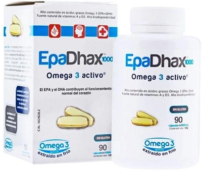 Жирні кислоти Epadhax Active Omega 3 1000 мг 90 капсул (8436537340036)