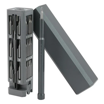 Викрутка прецизійна Precision screwdriver з 43 бітами лопаткою і пінцетом у кейсі