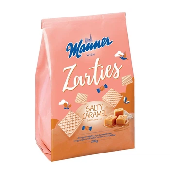 Вафлі Manner Zarties з начинкою солона карамель, 200 г