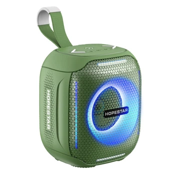 Портативна колонка HOPESTAR Party 300 mini Bluetooth 5.3, 5W, RGB підсвітка, IPX5, TWS, USB TF AUX FM, бездротова акустика для телефону та вечірок