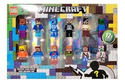 Набор фигурок Minecraft 12 штук , Конструктор Майнкрафт 12 фигурок с оружием