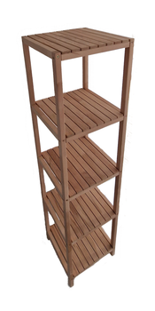 Стелаж, етажерка WoodDecor із натурального дерева Natural без покриття