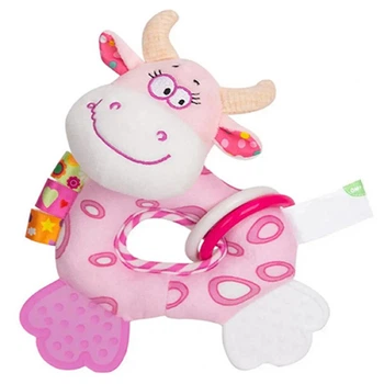 Мягкая погремушка грызунок Bambi H168251-3ABC G Коровка, 18х5х15 см (H168251-3C-RT)