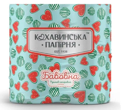 Полотенце бумажное из целюллозы Хлопок Кохавинка 2-шаровая 2 рулона в упаковке