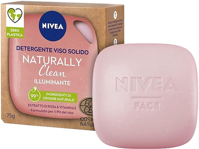 Mydło do mycia twarzy Nivea Naturally Clean Radiant Skin Solid Facial Cleanser 75 ml (4005900834706)