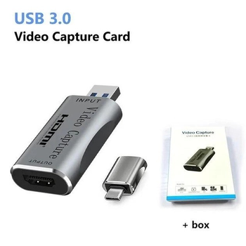 Карта видеозахвата внешняя USB HDMI 1080p USB 3.0 60FPS + в подарок переходник