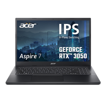 Ноутбук Acer Aspire 7 A715-76G-560W (NH.QMMEU.002) Charcoal Black / Intel Core i5-12450H / RAM 16 ГБ / SSD 512 ГБ / nVidia GeForce RTX 3050, 4 ГБ / Підсвітка клавіатури