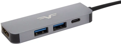 USB-хаб Type-C Frime 4-в-1 USB3.0, USB2.0, PD, HDMI Space Grey (FH-4in1.201HP)