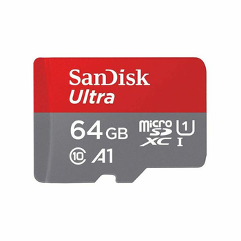 Карта памяти microSDXC SanDisk 64Gb class 10 A1 (140Mb/s) (adapter) +adapter SD SDSQUAB-064G-GN6MA