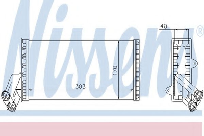 Радіатор пічки CITROEN FIAT LANCIA PEUGEOT вир-во Nissens Nissens (71149)