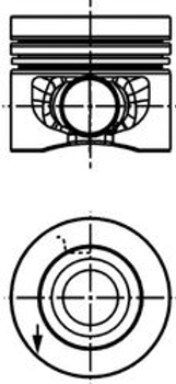 Поршень з кільцями VAG 81.26 2,0 TDi CFFA/CFFB/CFGB/CFGC вир-во KS Kolbenschmidt (40353610)