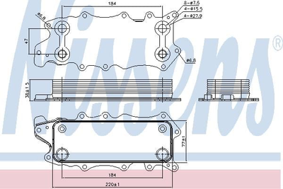 Радіатор масляний MERCEDES C-CLASS W 204 07- вир-во Nissens Nissens (90784)