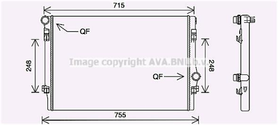 Радиатор охлаждения двигателя Golf VII 2.0 i GTi * 04/13- Ava Ava (VNA2336)