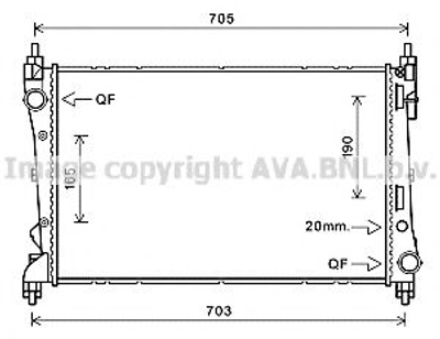 Радіатор охолодження FIAT DOBLO вир-во AVA Ava (FTA2449)