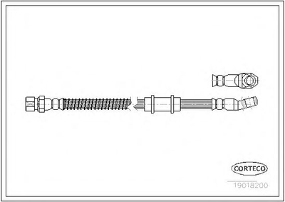 Шланг тормозной ВАЗ 2121 передний L=471 мм пр-во Corteco Corteco (19018200)