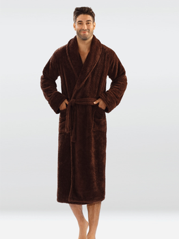 Халат чоловічий махровий DKaren Male Housecoat 130 L Chocolate (5901780647247)