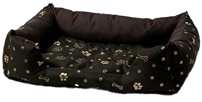Лежак для собак GoGift Kostka XL 75x55x15 см коричневий (5905359297697)