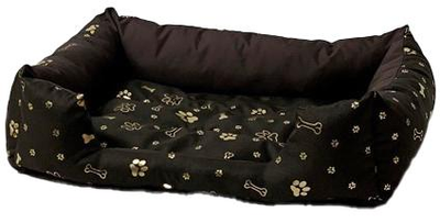 Лежак для собак GoGift Kostka L 65x45x15 см коричневий (5905359297703)