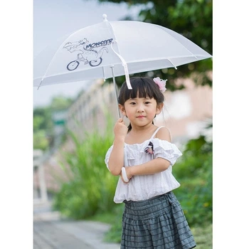 Зонт детский складной WK mini Umbrella WT-U06-transparent Прозрачного цвета для защиты от дождя и снега