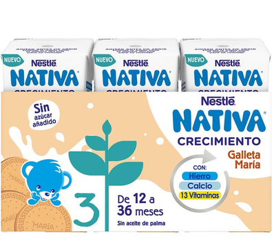 Mleko w płynie Nestle Junior Crecimiento +1 año Galleta María 3 x 180 ml (7613038912301)