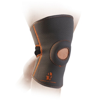 Наколінник спортивний еластиний наколінний бандаж для спорту MadMax MFA-297 Dark Grey/Orange XL TR_MFA-297_XL