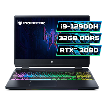 Ноутбук Acer Predator Helios 300 PH315-55-94Y2 (NH.QGMEU.00C) Abyssal Black / 15.6" IPS WQHD 165 Гц / Intel Core i9-12900H / RAM 32 ГБ / SSD 1 ТБ / nVidia GeForce RTX 3080, 8 ГБ
