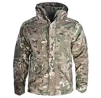 Мужская камуфляжная тактическая теплая зимняя куртка HAN WILD G8 multicam с флисовой подкладкой