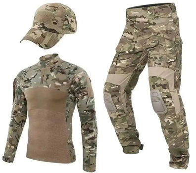 Мужской камуфляжный летний тактический костюм HAN WILD G3 Multicam, комплект летней полевой формы мультикам с кепкой