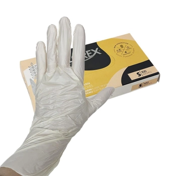 Одноразовые перчатки FLOREX, кремовый S, 100 шт Reflex
