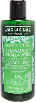 Шампунь с зеленой глиной, протеинами конопли и риса Alan Jey Green Natural Argilla Verde Shampoo 250ml (902788-820135-2)