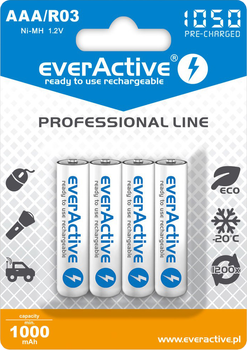 Akumulatory paluszki everActive R03/AAA 1050 mAH blister 4 szt. (EVHRL03-1050)
