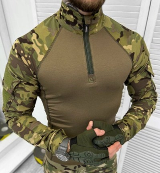Убакс стрейч Тактична сорочка з довгим рукавом LOGOS мультикам темний 3ХL