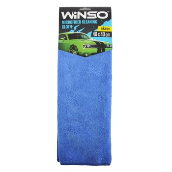 Тряпка из микрофибры Winso 40x40 см синяя замшевая губка для уборки и сушки поверхностей (LI-D_22-O)