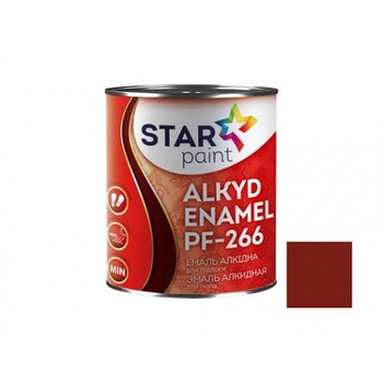 Эмаль ПФ-266 глянцевая Star Paint красно-коричневая