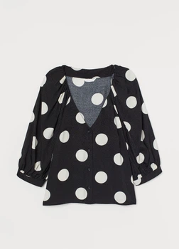 Блуза H&M 34 Черный 0830667_бел.горох_04